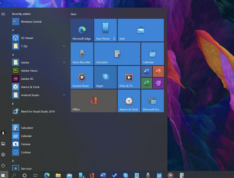 Windows 8 start menu