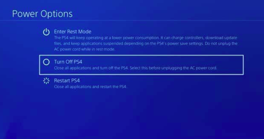 How to turn off PS4